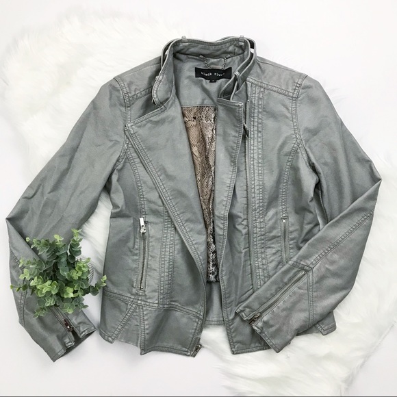 Black Rivet Jackets & Blazers - Black Rivet Vegan Leather Scuba Jacket